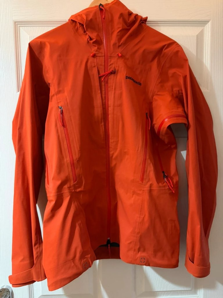 Patagonia Stormstride Waterproof Hooded Jacket Orange Size S